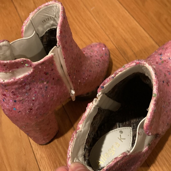 Allegra K pink glitter platform boots Sz 9 - Picture 7 of 7